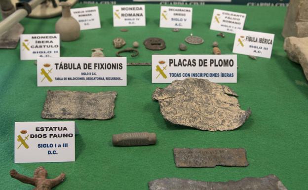 Seis detenidos en Jaén por el expolio de casi 750 piezas arqueológicas de gran valor