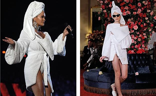 Rita Ora, en albornoz de Palomo Spain