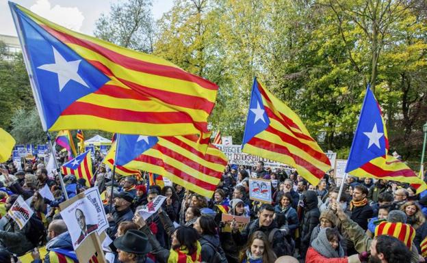 Manifestación convocada por la ANC en Bruselas.