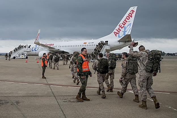 Embarque de la tercera rotación del contingente.