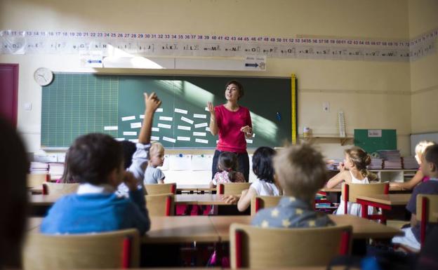 Alumnos de Primaria en una clase.