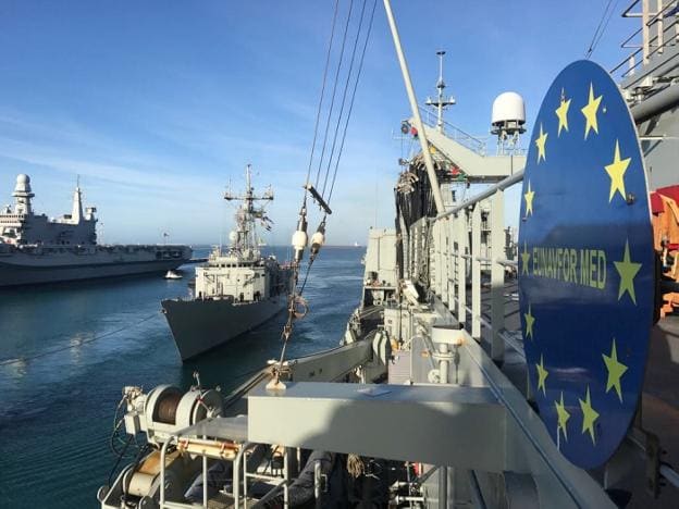 La fragata 'Santa María' está integrada en la 'Operación Sophia' durante los próximos cinco meses.