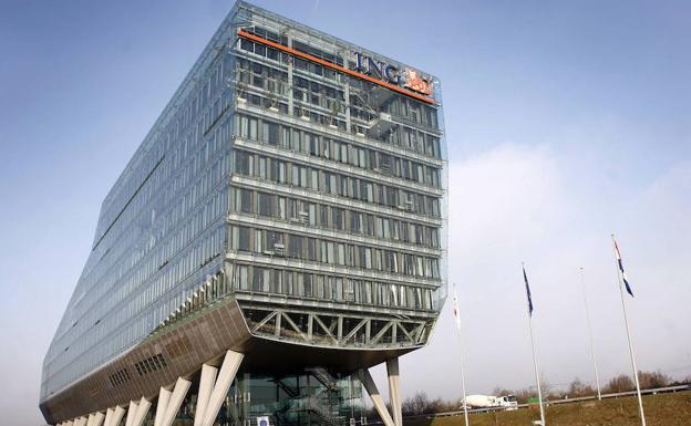 Vista de la sede de Dutch Bank y el grupo ING en Ámsterdam. 