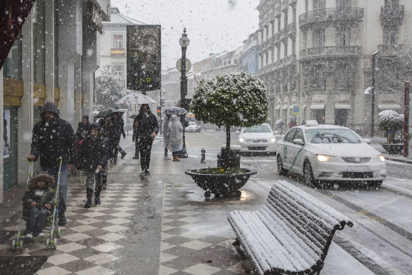 Granada lució de blanco el día de Reyes