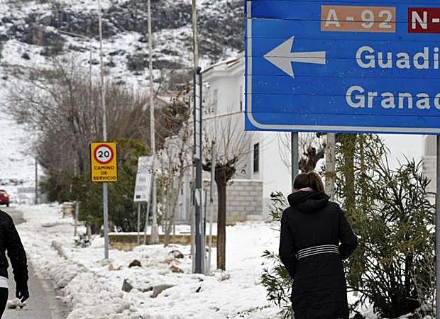 Aviso naranja por mucha nieve en la provincia de Granada