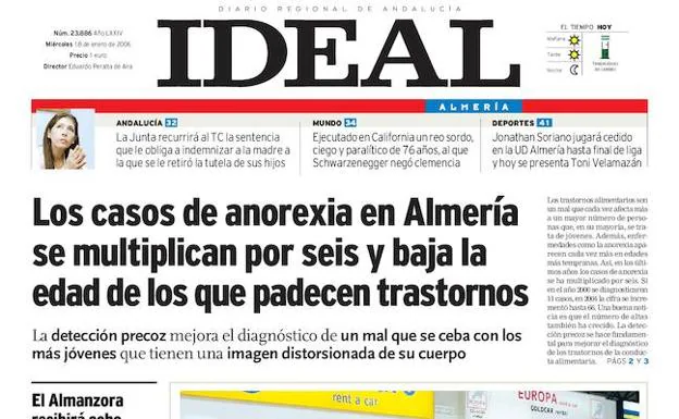 2006: La anorexia se multiplica por seis en Almería
