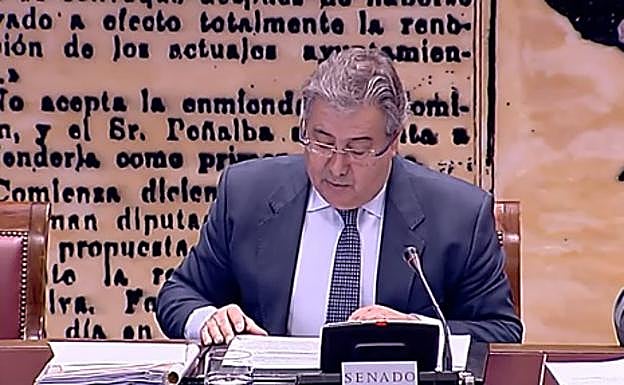 Intervención de Zoido ante el Senado.