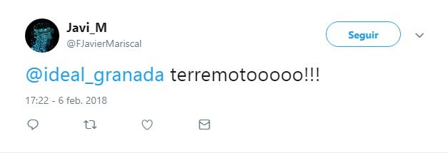 "El suelo ha temblado bajo mis pies", decía uno de los usuarios en Twitter