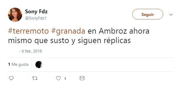 "El suelo ha temblado bajo mis pies", decía uno de los usuarios en Twitter