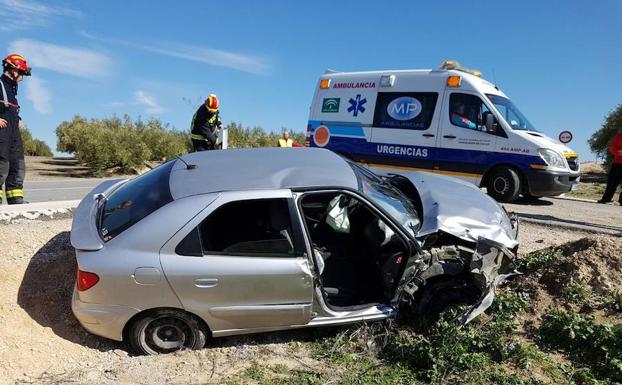 Estado en el que ha quedado el vehículo tras el accidente.