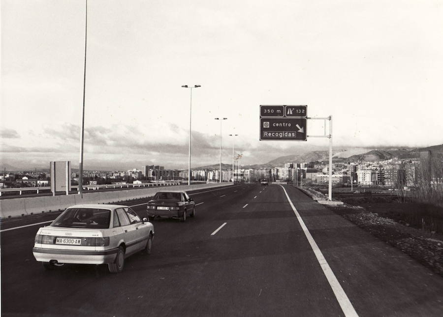 Vistas de la Circunvalación de Granada el día de su apertura al tráfico el 20 de diciembre de 1990 