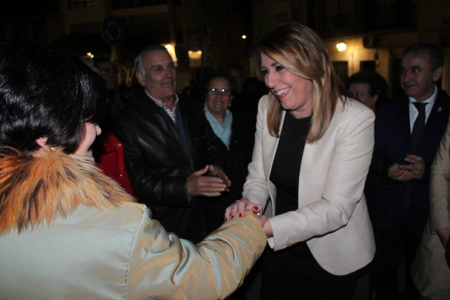 La presidenta de la Junta visita la Casa Palacio, donde se abrirá un centro de interpretación y un hotel | También muestra su apoyo a la asociación 'Abriendo Camino' que trabaja con menores discapacitados y asistió a su cena anual con más de 500 personas