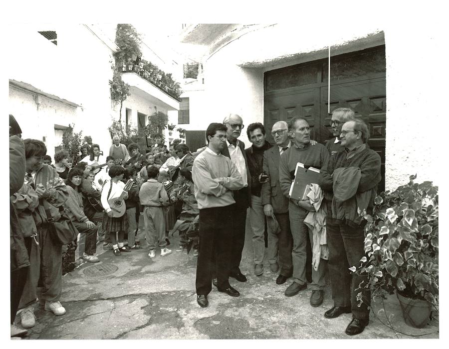 En el homenaje a Paco Martinmorales en Pampaneira. Septiembre de 1999