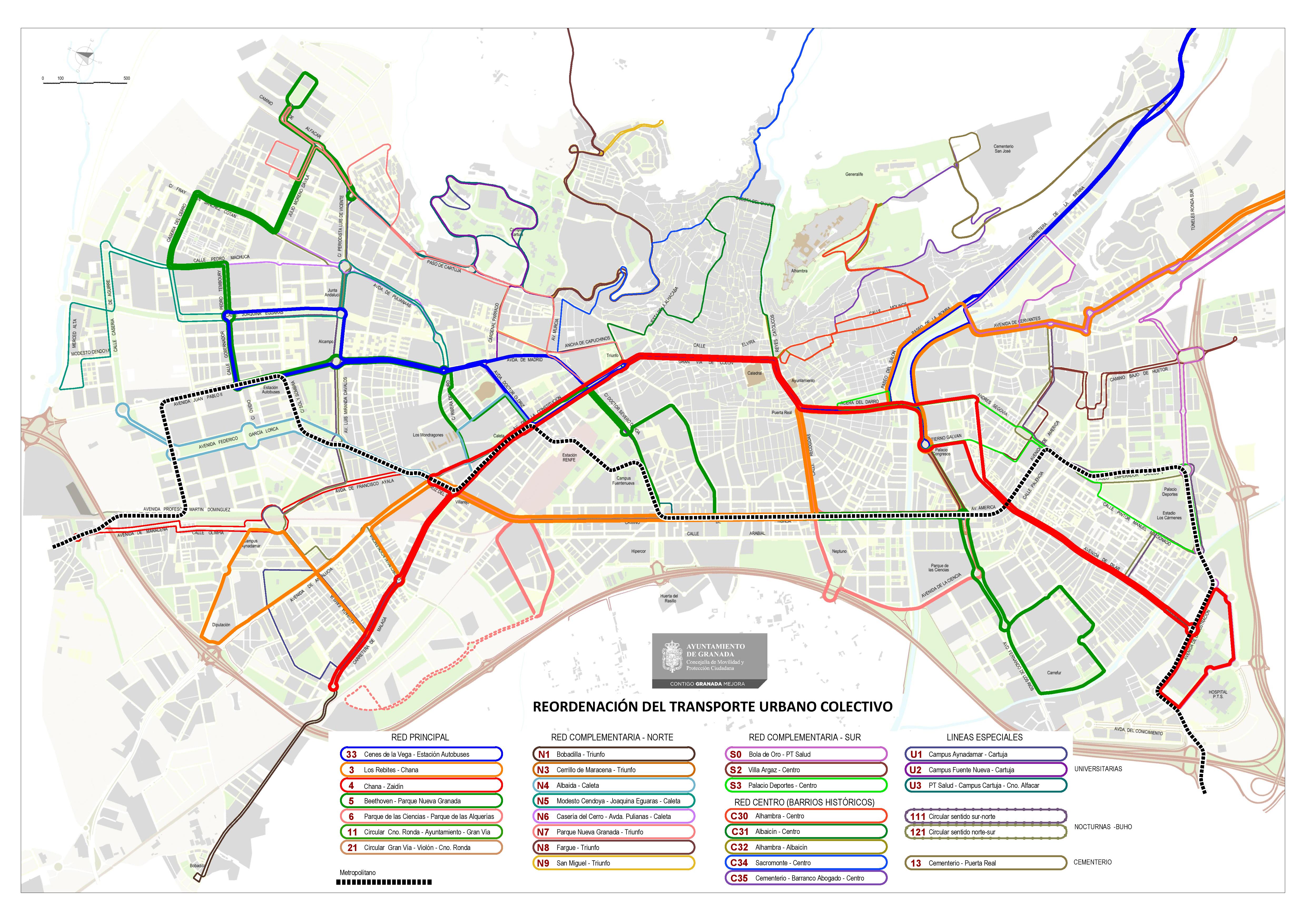 Así queda el mapa de buses de la capital