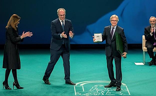 Guillermo Antiñolo, al recoger su título de Hijo Predilecto de Andalucía.