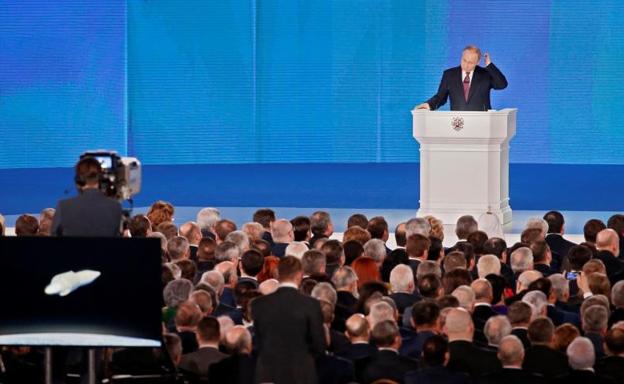 Vladimir Putin, durante su discurso.