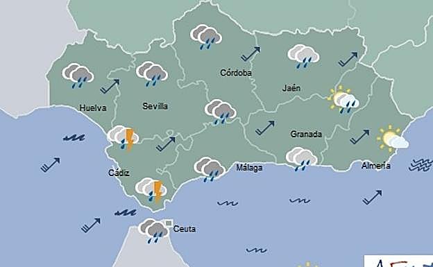Granada en alerta por vientos y lluvias este sábado