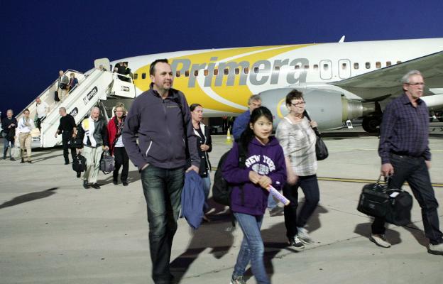 Turistas suecos llegados con el operador Serhs Tourism. 