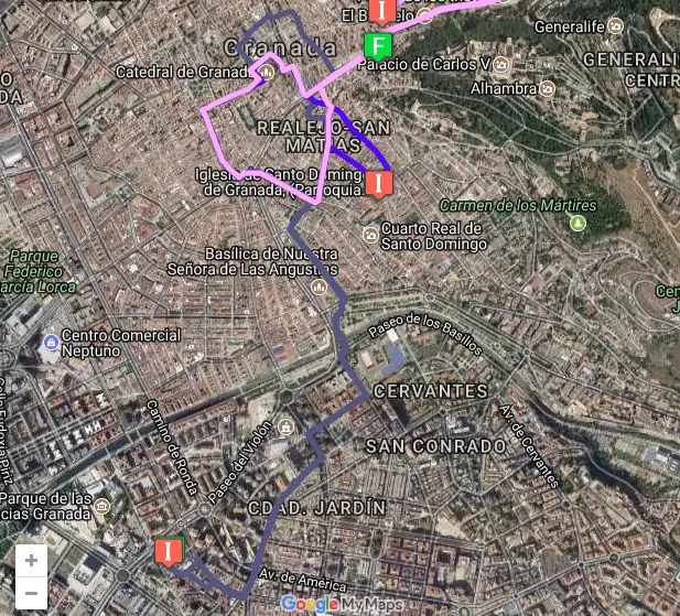 Todos los cortes de tráfico por el Martes Santo en Granada: las calles prohibidas al tráfico y cambio en transporte público