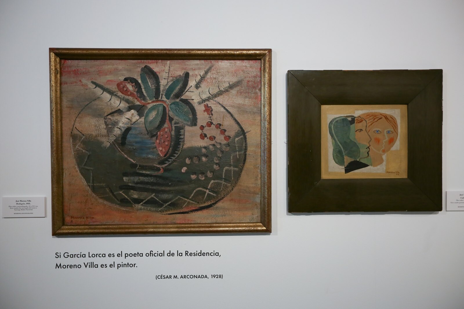 Dos cuadros de José Moreno Villa, el pintor 'oficial' de la Residencia de Estudiantes. Residencia de Estudiantes.