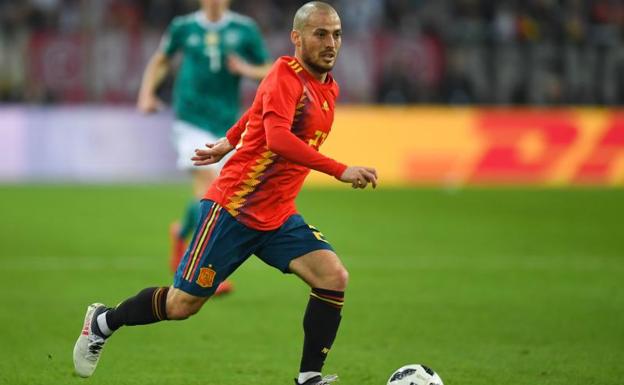 David Silva, durante el amistoso ante Alemania. 