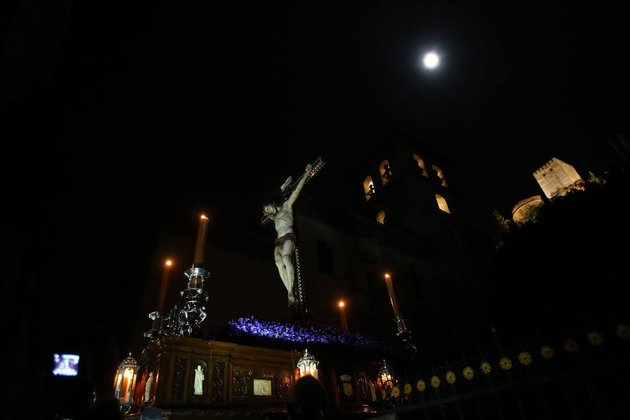 La hermandad del Señor San José y Ánimas y cofradía del Santísimo Cristo de la Misericordia procesiona en la madrugada del Jueves Santo al Viernes Santo