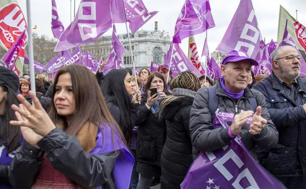 Manifestantes en una de las marchas del pasado 8 de marzo en Madrid.