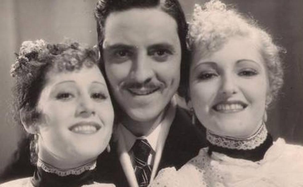 Charito Leonís, Roberto Rey y Raquel Rodrigo en 'La verbena de la paloma' (1935).