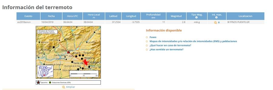 5. 08.04 horas: Pinos Puente, 2,8º