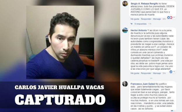 Las redes sociales piden pena de muerte para Carlos Hualpa.