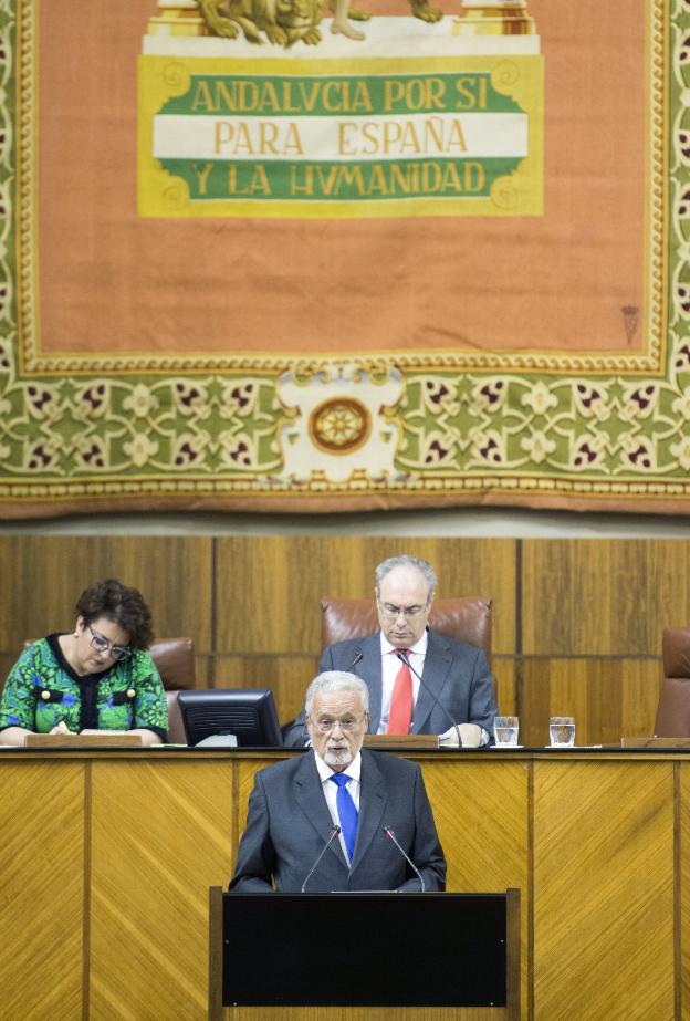 Jesús Maeztu, en una intervención en el Parlamento andaluz.