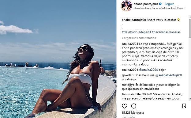 Anabel Pantoja desvela cuánto pesa para callar a los que la llaman «gorda»