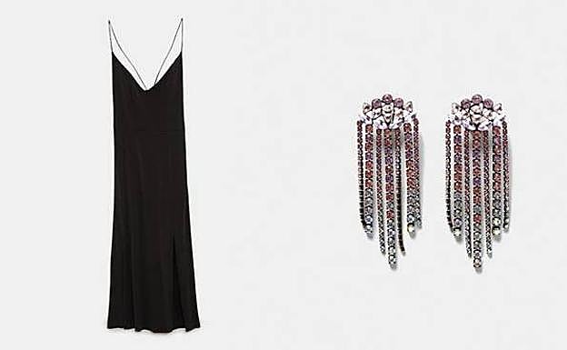 Vestido y pendientes de Zara. 