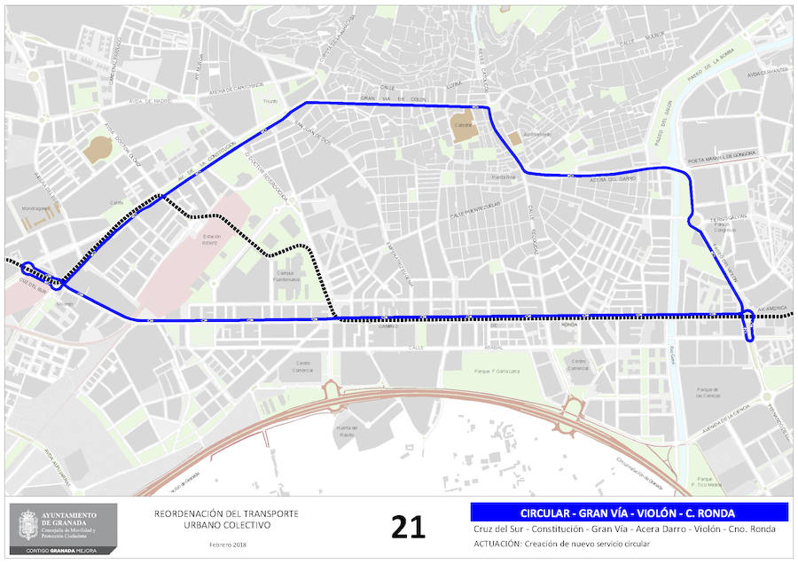 Proyecto de reordenación de líneas de autobuses de Granada