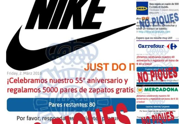 Permanente Suposiciones, suposiciones. Adivinar Asia Valiosa advertencia de la Policía Nacional sobre Mercadona, Carrefour, Ikea  y Nike para todos los españoles | Ideal