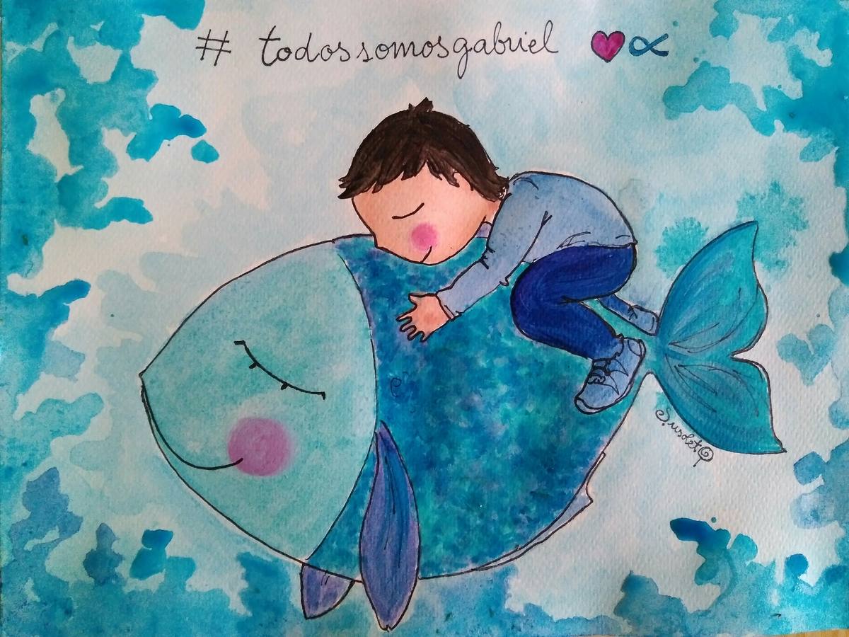 El grupo Indalo Foto y el fotógrafo Pedro J. Alcaraz realizan una 'pintura de luz' en la arena de la playa de Mónsul en recuerdo de Gabriel Cruz