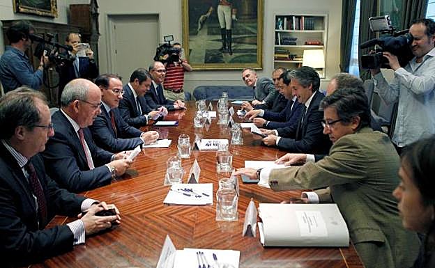 Reunión en Madrid de la cúpula empresarial andaluza con la del Ministerio de Fomento.