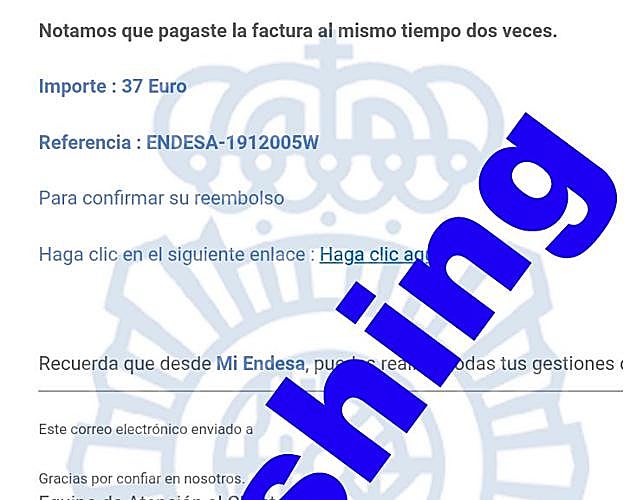 La Policía Nacional alerta sobre un nuevo timo de Endesa