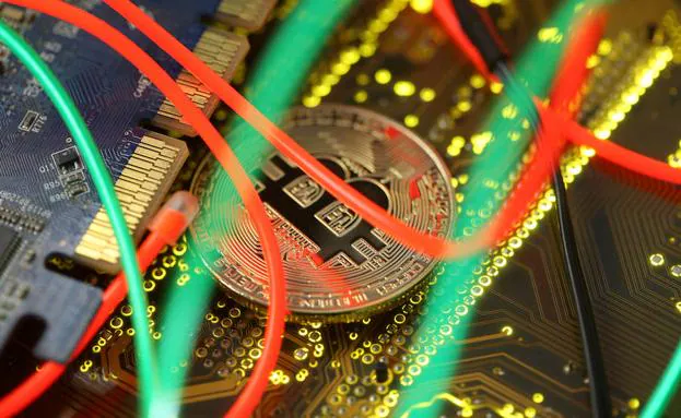 Imagen de bitcoin, una moneda virtual creada con la tecnología 'blockchain.