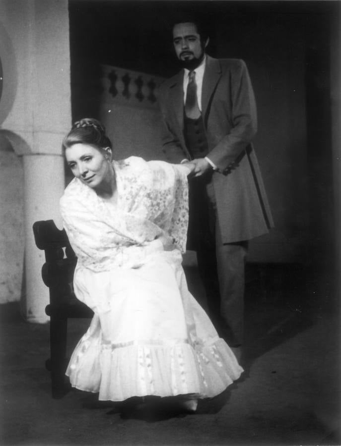 Interpretando a la Mariana Pineda de Lorca en la versión teatral dirigida por Alfredo Mañas. 1968