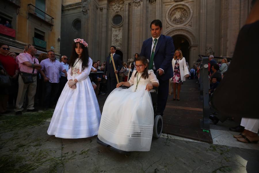 El extenso cortejo ha mezclado los elementos civiles y religiosos en un colorido desfile que ha sido seguido por miles de personas en la calle. Puede ver más fotos del Corpus en  este enlace . 