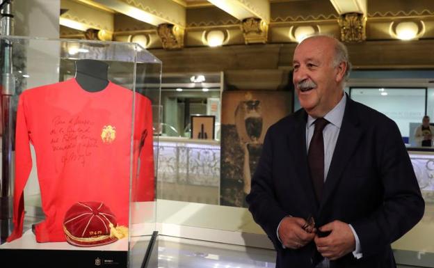 Vicente del Bosque, durante la presentación del 'Espacio selección'. 