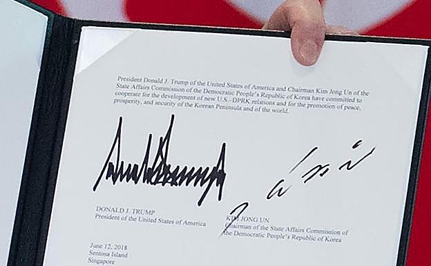 Contenido íntegro de la declaración conjunta firmada por Trump y Kim