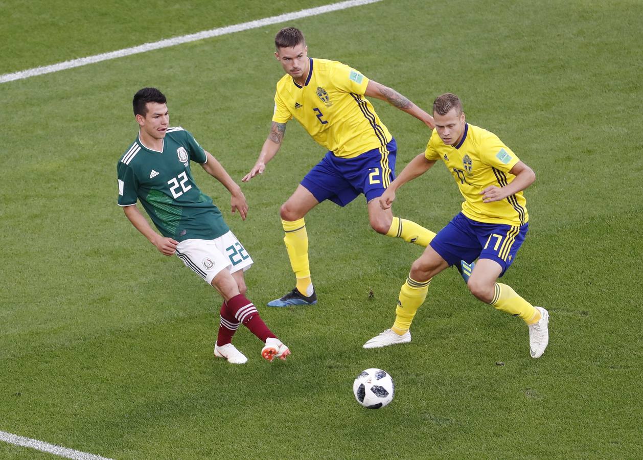 Suecia se impuso por 0-3 a México en el encuentro correspondiente a la tercera jornada del grupo F. La derrota de Alemania ante Corea del Sur dio el pase a ambas selecciones para octavos. 