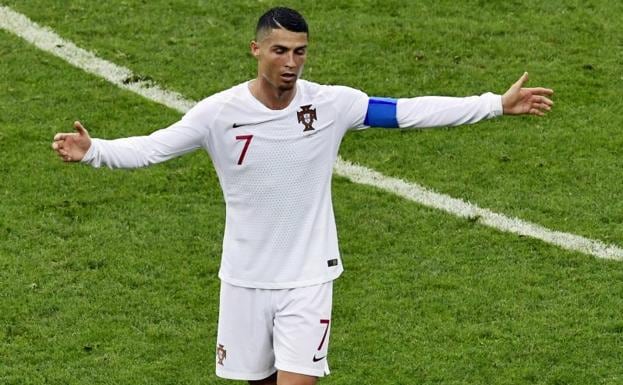 Cristiano Ronaldo durante el partido contra Uruguay