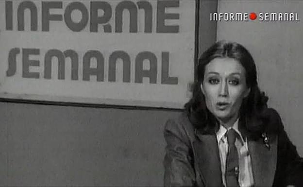 Mateo, durante su época de presentadora de 'Informe Semanal' (1974-80) 