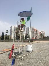 La bandera verde está presente en gra parte del litoral