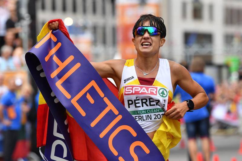 La atleta logra la medalla de oro en los Europeos en 20 kms marcha