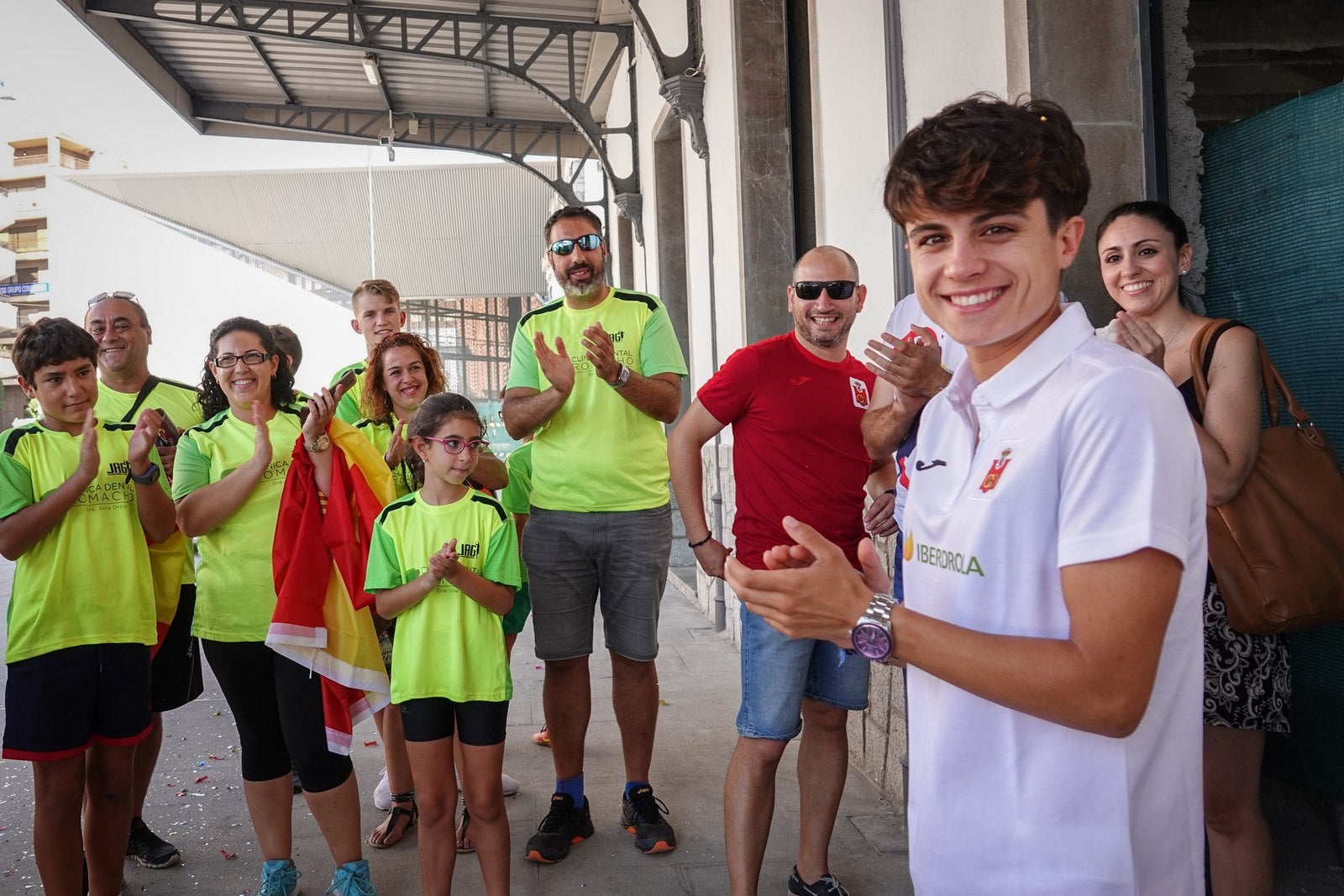 Este ha sido el recibimiento a la medallista.