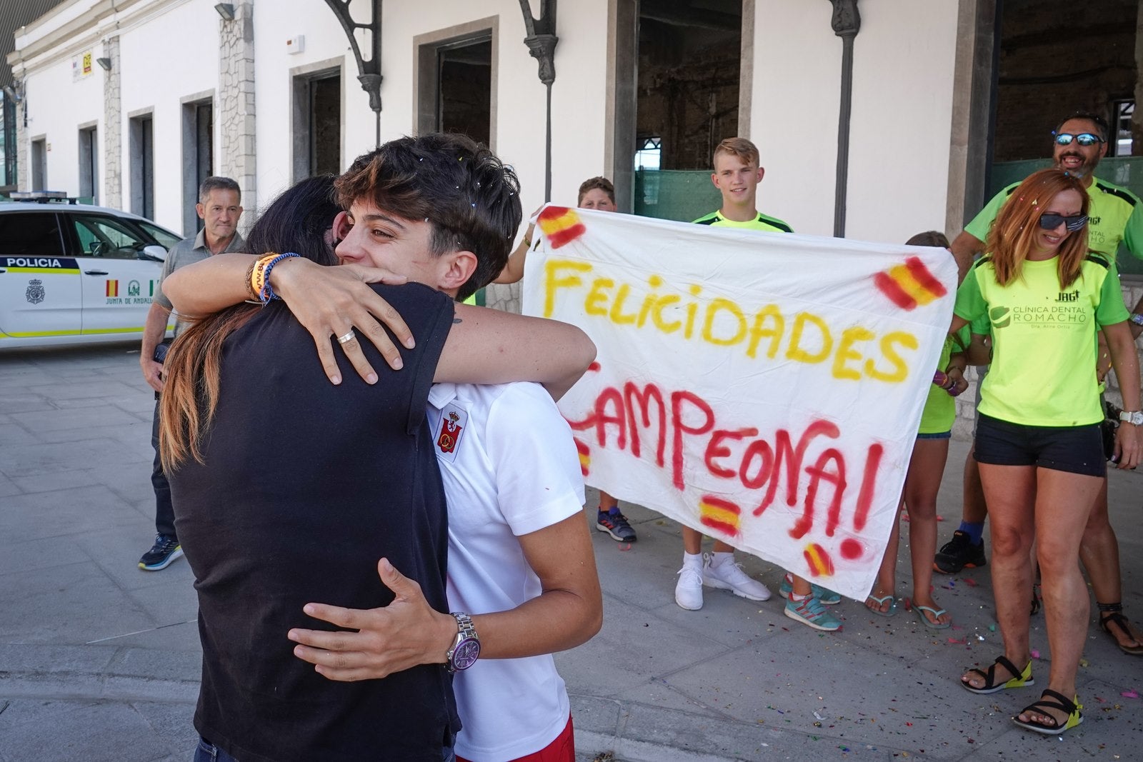 Este ha sido el recibimiento a la medallista.